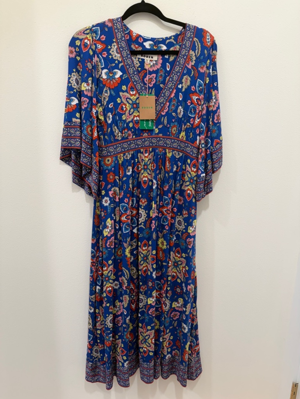 Boden Blue Floral Boho Maxi Dress